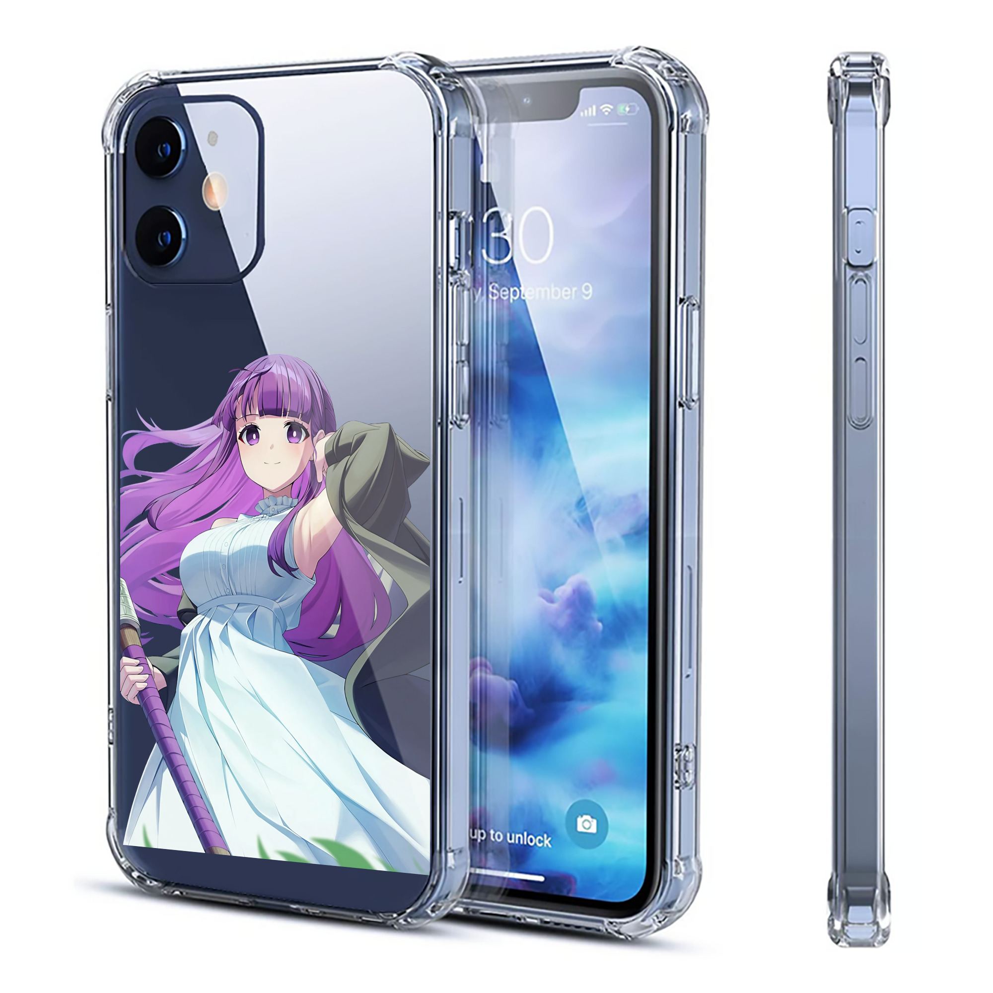（画像用） 葬送のフリーレン Frieren 【iPhone 12シリーズ対応】透明スマホケース（クリアソフトケース）